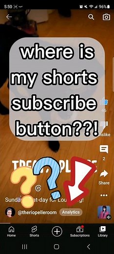 Shorts subscribe button missing??