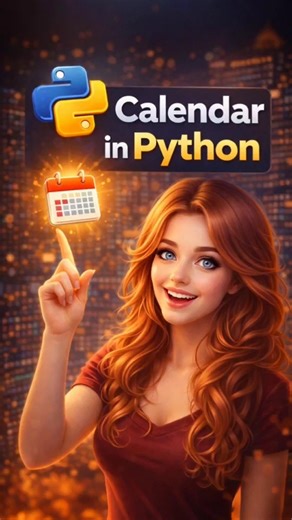 Python Calendar Explained in Seconds 🐍📅 #shorts