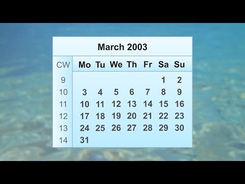 March 2003 Calendar