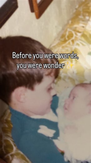 This is me meeting my older sibling for the first time. That gentle...