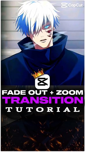 Fade Out + Zoom Transition Tutorial 💀🤩 | Capcut Tutorial | #capcut #capcuttutorial #gojosatoruedit