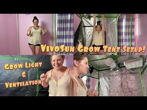 VivoSun Grow Tent Complete Setup! ||Grow Tent Setup Part 3|| Grow Light & Ventilation System!