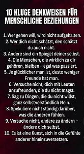 10 kluge Denkweisen für menschliche Beziehungen