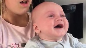 2.6M views · 218 reactions | This baby is laughing hysterically at a tea towel being waved in the air. Such contagious laughter! | Rumble Babies & Kids | Facebook