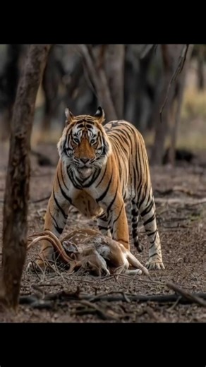 Tiger Hunting Male Chital Deer #tiger #deer #wildanimals