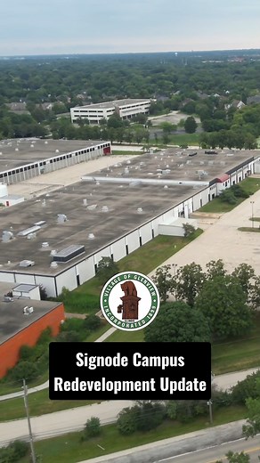 The Village Board approved the purchase of the former Signode industrial campus at last night's meeting, a significant step toward transforming one of Glenview’s largest vacant properties into a vibrant, community-centered amenity. The 56-acre property, located at 3600-3700 West Lake Avenue, has been on the market since 2020 and vacant since 2022 following the closure of Signode’s industrial operations. The Village plans to purchase the site for $23.375 million using available cash reserves. The