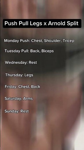 Ppl x Arnold Split 🔥💪💪#workout #plan #gymrat #improvement #gains