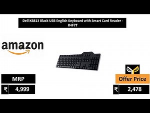 Dell KB813 Black USB English Keyboard with Smart Card Reader R4F7T