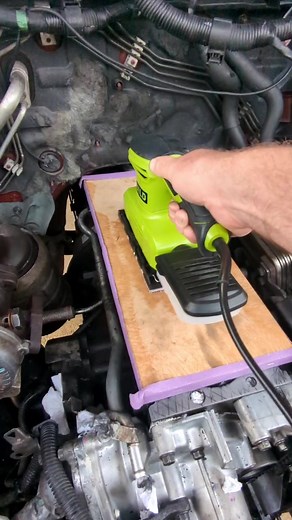 hand sanding my cast iron engine block from 0.15mm to 0.10mm was painful. so I thought I'd try an electric sander. does anyone have any ideas to speed this up?