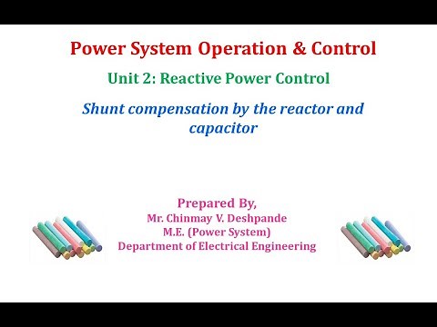 Lec 09 Reactive Power Control Shunt compensation reactor and capacitor