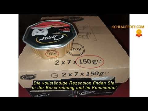 Produktbewertung Cesar Hundefutter Nassfutter Klassiker mit saftigem Rind und Leber, 7 er Pack (7 x