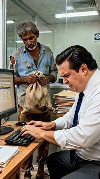 फटे कपड़े, 25 करोड़ का बैलेंस! 😱 बैंक मैनेजर के होश उड़ गए!#HindiStory #MoralStory #Karma #shortstory