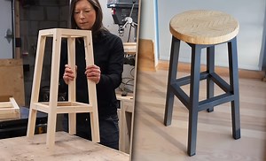 Chevron Pattern Bar Stool