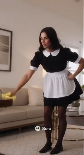 Husband to cleaning lady #mtf #transformation crossdress #makeup tgirl #boytogirl #femboy #makeover