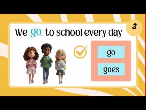 Present Simple Affirmative Quiz Part 1| Positive Sentences with Pronouns