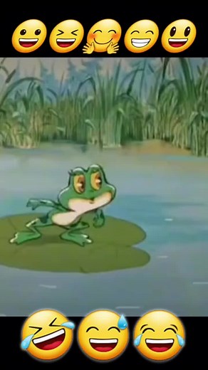 Playful Frog Animation on a Serene Pond
