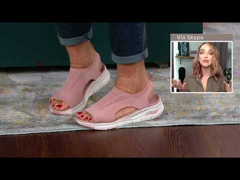 Skechers Arch Fit Washable Slingback Sport Sandals - City Catch on QVC