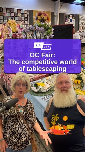 LAist on Instagram: "The table settings competition at the OC Fair has seen a surge of popularity in recent years. A 2021 documentary about the contest called "Set!" and some highly-viewed TikToks have led to a growth in the number of participants. Here are some of the categories seen at OC Fair's tablescaping competition this year. ✍️ Monica Bushman and Antonia Cereijido 📹 Brandon Killman"