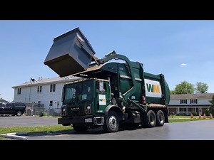 Waste Management Mack MR McNeilus Contender Garbage Truck On Commercial
