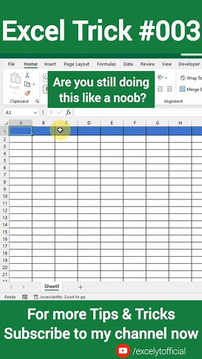13K views · 38 reactions | Are you still doing this like a noob in Excel #exceltricks #exceltips #excelshorts Microsoft Excel | Excel PPT Ninja | Facebook