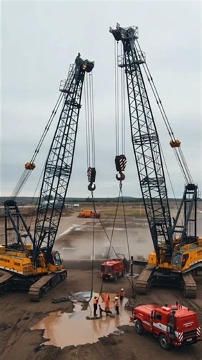 Crane Machine Breakdown 😱 | Severe Mechanical Fault #constructionwork #excavator #giantmachines