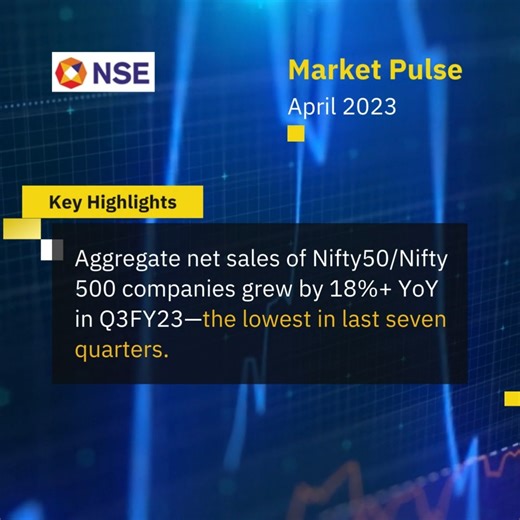 NSE's flagship report - NSE MarketPulse - April 2023 edition is out. Check out the key highlights from the report and for more details visit https://bit.ly/3KBPqvj #stockmarket #investing #investment #RBI #GDP #Inflation #Nifty50 #SVB #CreditSuisse #AI #GenerativeAI #GPT4 #Ukraine #FII #DII #RetailInvestor #Investor #MSCI #Equity #economic #debt #ISB #IIM #Finance #sovereignbond #NSEMarketPulse | NSE India