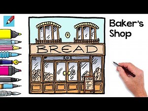 How to Draw a Baker's Shop Real Easy