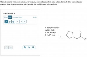 The malonic ester synthesis is a method for preparing carboxyli... | Filo