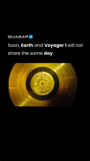 Quasar Quest | Beyond Astrophysics on Instagram: "Soon, Earth and Voyager 1 won’t share the same day. Launched in 1977, Voyager 1 began as a mission to study Jupiter and Saturn. It ended up becoming the most distant human-made object in history. Right now, Voyager 1 is so far away that a radio signal from Earth takes over 22 hours to reach it. Very soon, that delay will cross a quiet threshold: one full light-day. That means: • No same-day communication • No real-time commands • Every message be