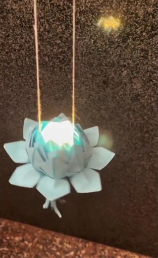 DIY Paper Lotus Flower Lamp 🌼 | Easy Handmade Craft | GiftedByHeer #shorts #viral #viralshorts #diy