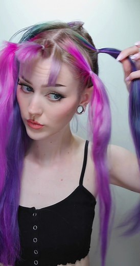 Pinwheel Hair Dyeing Technique: Purple AF and Phantom Green | Tutorial