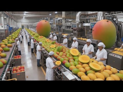 Inside a Modern Mango Processing Plant | From Farm to Delicious Mango Slices (Full Process)