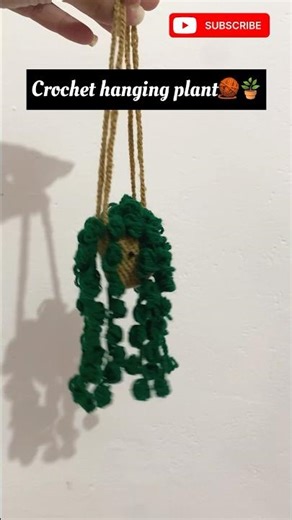 Crochet hanging plant🧶crochet for absolute beginners #crochet #shorts #ytshorts #diy #viral #trend