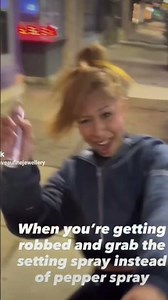 Grabbing The Setting Spray Instead Of The Pepper Spray #funny #settingspray #trending #viral #fyp
