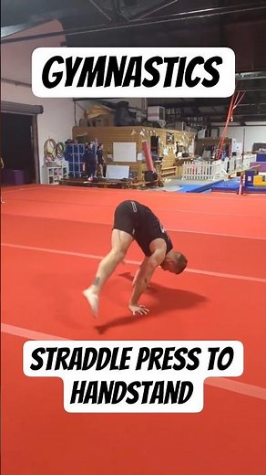 Straddle Press to Handstand #handstandpress #gymnasticshorts #calisthenics #shorts