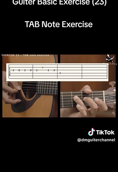 Guiter Basic Exercise (23) TAB Note Exercise #guitertraining #guiterlessons #guitertutorial #fyp