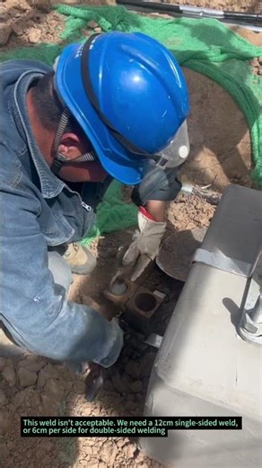 Ground weld code: 12cm single / 6cm double #ElectricalSafety #Construction #Grounding