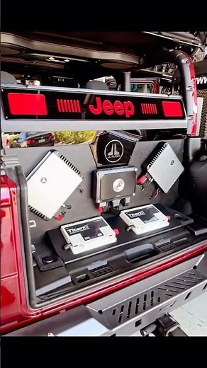This isn’t just a sound system, it’s part of the build 🔊🔊🔊 #jeep #jlaudio