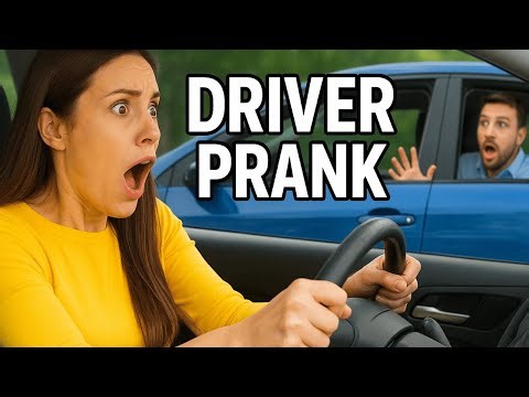 Driver Prank With Fake Steering Wheel 😂😱 Hilarious Reaction from Another Car!