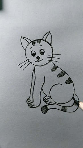 2K views | Easy cat drawing #art #trendingreel #reelsviralシ #reelsfypシ #short #highlightsシ゚ #facebookreelsviral | Bhupoti Baidya | Facebook