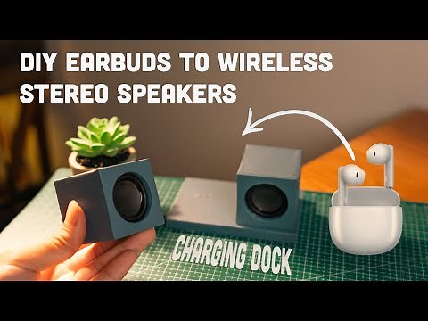 [Satisfying] DIY Bluetooth Stereo Speakers With Dock from Old Earbuds