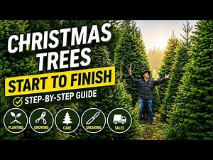 8 main tasks to start a Christmas tree farm all the way to harvest.