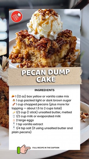 7K views · 32 reactions | Save for later  Pecan Pie Dump Cake...