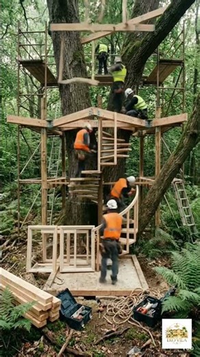 “Epic Treehouse Build Timelapse | From Forest Tree to Luxury Wooden Cabin”#viralvideo