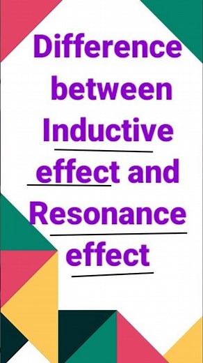 Inductive effect and Resonance effect| Difference between Inductive effect and Resonance effect
