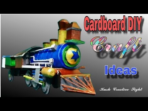 How to make paper Origami Steam Engine | Paper moving Model #craft #craftideas #cardboardengine