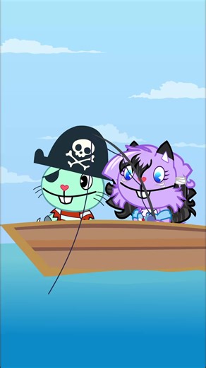 Russel learning how to fish #htf #happytreefriends #nemao #shorts