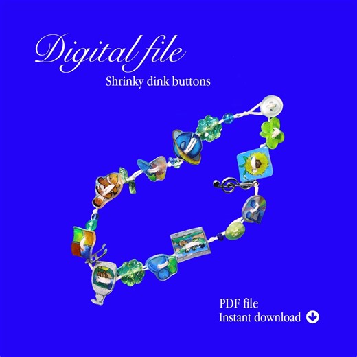 Frutiger Aero Shrinky Dinks Template | Printable Button & Jewelry Design | Nostalgic Accessories | Digital PDF Download - Etsy