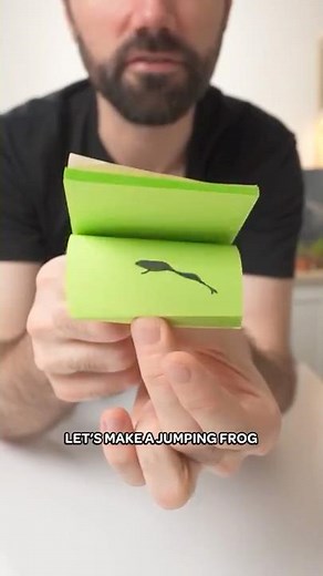 How to Make a Sticky Note Frog w/ Jumping Action!