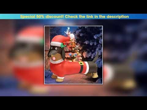 Exclusive 5ft Long Wiener Dog Self-Inflatable with Suit Perfect for Dachshund Blow Up Yard Decorati